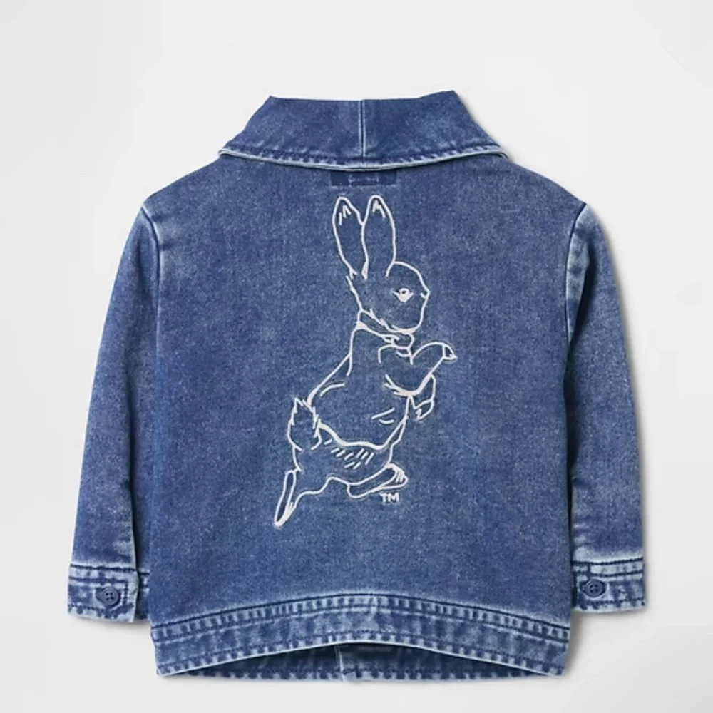 GAP Kids Denim Jacket with Bunny Design Easter and more! Rabbit